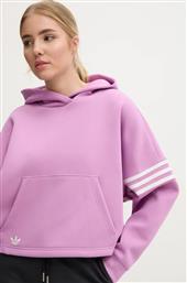 ΜΠΛΟΥΖΑ NEUCLASSICSCL HOODIE ΧΡΩΜΑ: ΜΟΒ, ΜΕ ΚΟΥΚΟΥΛΑ, IW5614 ADIDAS ORIGINALS