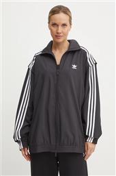 ΜΠΛΟΥΖΑ OVERSIZED ZIP OFF TRACKTOP ΧΡΩΜΑ: ΜΑΥΡΟ, JM9251 ADIDAS ORIGINALS