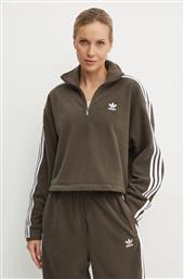 ΜΠΛΟΥΖΑ POLARF HALF ZIP ΧΡΩΜΑ: ΠΡΑΣΙΝΟ, IW3164 ADIDAS ORIGINALS