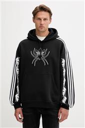 ΜΠΛΟΥΖΑ SPIDERS LOOSE HOODIE ΧΡΩΜΑ: ΜΑΥΡΟ, ΜΕ ΚΟΥΚΟΥΛΑ, JW0223 ADIDAS ORIGINALS