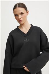 ΜΠΛΟΥΖΑ V-SWEATSHIRT ΧΡΩΜΑ: ΜΑΥΡΟ, JJ0958 ADIDAS ORIGINALS