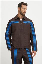 ΜΠΟΥΦΑΝ CLUB JACKET ΧΡΩΜΑ: ΚΑΦΕ, JN5958 ADIDAS ORIGINALS