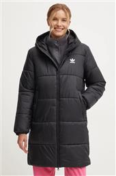 ΜΠΟΥΦΑΝ LONG PUFFER ΧΡΩΜΑ: ΜΑΥΡΟ, IW5858 ADIDAS ORIGINALS