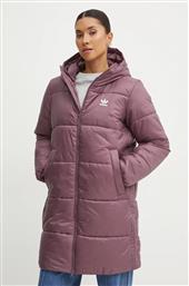 ΜΠΟΥΦΑΝ LONG PUFFER ΧΡΩΜΑ: ΜΟΒ, IW5857 ADIDAS ORIGINALS