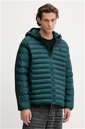 ΜΠΟΥΦΑΝ PAD HOODED ΧΡΩΜΑ: ΠΡΑΣΙΝΟ, JX4116 ADIDAS ORIGINALS