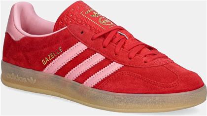 ΔΕΡΜΑΤΙΝΑ ΑΘΛΗΤΙΚΑ ΠΑΠΟΥΤΣΙΑ GAZELLE INDOOR ΧΡΩΜΑ: ΚΟΚΚΙΝΟ, IH6797 ADIDAS ORIGINALS