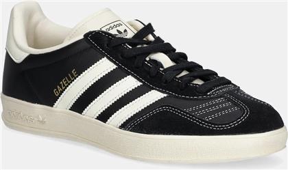 ΔΕΡΜΑΤΙΝΑ ΑΘΛΗΤΙΚΑ ΠΑΠΟΥΤΣΙΑ GAZELLE INDOOR ΧΡΩΜΑ: ΜΑΥΡΟ, JQ8385 ADIDAS ORIGINALS