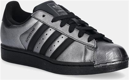 ΔΕΡΜΑΤΙΝΑ ΑΘΛΗΤΙΚΑ ΠΑΠΟΥΤΣΙΑ SUPERSTAR II ΧΡΩΜΑ: ΜΑΥΡΟ, IH1598 ADIDAS ORIGINALS