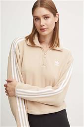 ΦΛΙΣ ΜΠΟΥΦΑΝ POLARF HALF ZIP ΧΡΩΜΑ: ΜΠΕΖ, IY7267 ADIDAS ORIGINALS