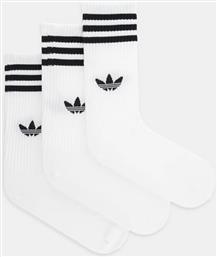 ΚΑΛΤΣΕΣ 3-STRIPES 3-PACK ΧΡΩΜΑ: ΑΣΠΡΟ, JV7401 ADIDAS ORIGINALS