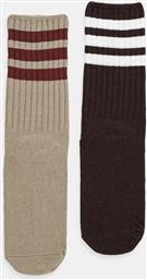 ΚΑΛΤΣΕΣ ΑΠΟ ΛΙΝΟ ΜΕΙΓΜΑ 3-STRIPES 2-PACK ΧΡΩΜΑ: ΚΑΦΕ, JX5201 ADIDAS ORIGINALS
