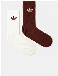 ΚΑΛΤΣΕΣ FLUFFY CR S 2-PACK ΧΡΩΜΑ: ΜΠΟΡΝΤΟ, JX5218 ADIDAS ORIGINALS
