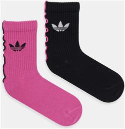 ΚΑΛΤΣΕΣ RUFFLE CREW 2-PACK ΧΡΩΜΑ: ΜΑΥΡΟ, JX5210 ADIDAS ORIGINALS