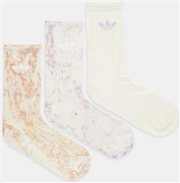 ΚΑΛΤΣΕΣ TIE DYE CR S 3-PACK ΧΡΩΜΑ: ΜΠΕΖ, JY0238 ADIDAS ORIGINALS