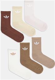 ΚΑΛΤΣΕΣ TR CREW S 6-PACK ΧΡΩΜΑ: ΜΠΕΖ, JY2678 ADIDAS ORIGINALS