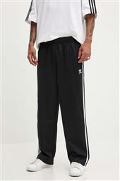 ΠΑΝΤΕΛΟΝΙ ADICOLOR BAGGY FIT FIREBIRD PANT ΧΡΩΜΑ: ΜΑΥΡΟ, IZ4801 ADIDAS ORIGINALS