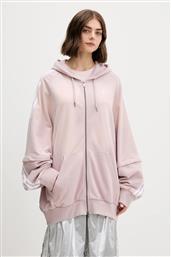 ΒΑΜΒΑΚΕΡΗ ΜΠΛΟΥΖΑ OVERSIZED HOODIE ΓΥΝΑΙΚΕΙΑ, ΧΡΩΜΑ: ΡΟΖ, ΜΕ ΚΟΥΚΟΥΛΑ, KE9804 ADIDAS ORIGINALS