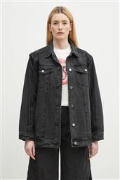 ΜΠΟΥΦΑΝ DENIM SHIRT JKT ΧΡΩΜΑ: ΜΑΥΡΟ, JY8882 ADIDAS ORIGINALS