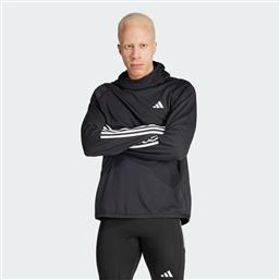 OWN THE RUN 3-STRIPES ΑΝΔΡΙΚΗ ΜΠΛΟΥΖΑ ΜΕ ΚΟΥΚΟΥΛΑ (9000198155-1469) ADIDAS