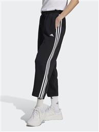 ΠΑΝΤΕΛΟΝΙ ΦΟΡΜΑΣ ESSENTIALS 3-STRIPES OPEN HEM FLEECE HZ5748 ΜΑΥΡΟ LOOSE FIT ADIDAS από το MODIVO