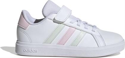 ΠΑΙΔΙΚΑ ΠΑΠΟΥΤΣΙΑ COURT 2.0 ΓΙΑ ΚΟΡΙΤΣΙΑ PASTEL (ΜΕΓΕΘΗ 28-35) - ΛΕΥΚΟ ADIDAS