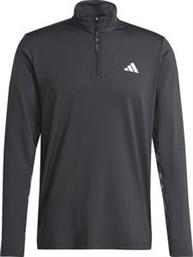 ΜΠΛΟΥΖΑ TRAIN ESSENTIALS CAMO 1/4-ZIP LONGSLEEVE ΜΑΥΡΗ ADIDAS PERFORMANCE