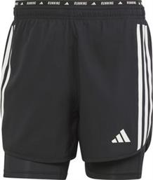 ΣΟΡΤΣ OWN THE RUN 3-STRIPES 2-IN-1 ΜΑΥΡΟ ADIDAS PERFORMANCE