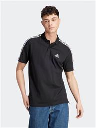POLO ESSENTIALS PIQUE EMBROIDERED SMALL LOGO 3-STRIPES POLO SHIRT IC9310 ΜΑΥΡΟ REGULAR FIT ADIDAS