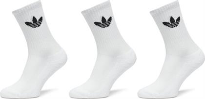 ΣΕΤ 3 ΖΕΥΓΑΡΙΑ ΨΗΛΕΣ ΚΑΛΤΣΕΣ UNISEX TREFOIL CUSHION IJ5616 ΛΕΥΚΟ ADIDAS