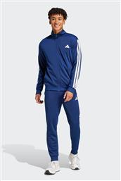 ΣΕΤ ΑΝΔΡΙΚΟ ΠΑΝΤΕΛΟΝΙ ΦΟΡΜΑΣ ΜΕ ΖΑΚΕΤΑ REGULAR FIT ''SPORTSWEAR BASIC 3-STRIPES TRICOT'' - JI8859 ΜΠΛΕ ADIDAS