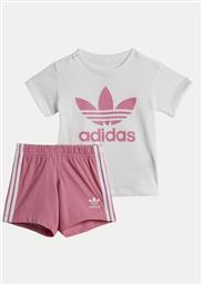 ΣΕΤ T-SHIRT ΚΑΙ ΣΟΡΤΣ JE0523 ΡΟΖ REGULAR FIT ADIDAS