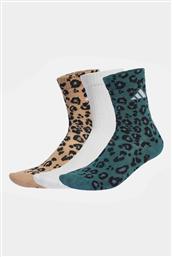 ΣΕΤ UNISEX ΚΑΛΤΣΕΣ ΜΕΣΑΙΟΥ ΥΨΟΥΣ ''LEOPARD'' (3 ΖΕΥΓΑΡΙΑ) - JX5557 ΠΟΛΥΧΡΩΜΟ ADIDAS