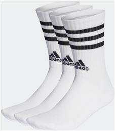 ΣΕΤ UNISEX ΜΑΚΡΙΕΣ ΚΑΛΤΣΕΣ ''3-STRIPES CUSHIONED CREW'' (3 ΖΕΥΓΑΡΙΑ) - HT3458 ΛΕΥΚΟ ADIDAS
