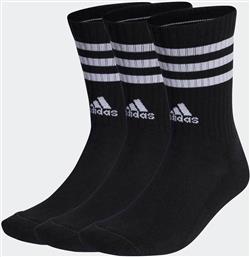 ΣΕΤ UNISEX ΜΑΚΡΙΕΣ ΚΑΛΤΣΕΣ ''3-STRIPES CUSHIONED CREW'' (3 ΖΕΥΓΑΡΙΑ) - IC1321 ΜΑΥΡΟ ADIDAS