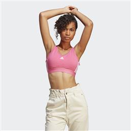 ESSENTIALS 3-STRIPES CROP TOP WITH REMOVABLE PADS (9000134393-63037) ADIDAS