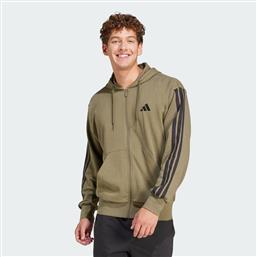 ESSENTIALS 3-STRIPES FRENCH TERRY FULL-ZIP HOODIE (9000216926-66161) ADIDAS