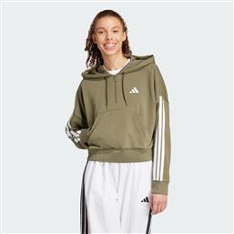 ESSENTIALS 3-STRIPES FRENCH TERRY QUARTER-ZIP HOOD (9000217070-65957) ADIDAS