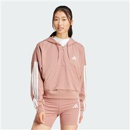 ESSENTIALS 3-STRIPES FRENCH TERRY QUARTER-ZIP HOOD (9000218634-83850) ADIDAS