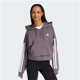 ESSENTIALS 3-STRIPES FRENCH TERRY QUARTER-ZIP HOOD (9000224654-84998) ADIDAS