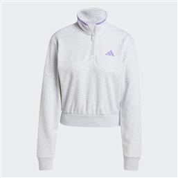 ESSENTIALS COLOR POP FRENCH TERRY CROP QUARTER-ZIP (9000220675-19219) ADIDAS