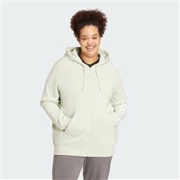 ESSENTIALS LINEAR FULL-ZIP FRENCH TERRY HOODIE (PL (9000229078-65933) ADIDAS