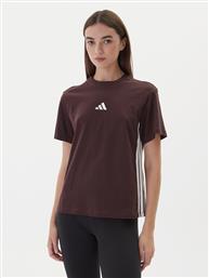 T-SHIRT ESSENTIALS 3-STRIPES JX7621 ΚΑΦΕ REGULAR FIT ADIDAS
