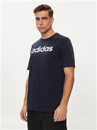 T-SHIRT ESSENTIALS SINGLE JERSEY LINEAR EMBROIDERED LOGO T-SHIRT IC9275 ΜΠΛΕ REGULAR FIT ADIDAS