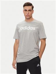 T-SHIRT ESSENTIALS SINGLE JERSEY LINEAR EMBROIDERED LOGO T-SHIRT IC9277 ΓΚΡΙ REGULAR FIT ADIDAS