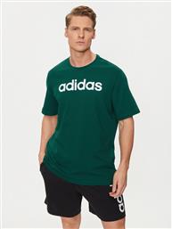 T-SHIRT ESSENTIALS SINGLE JERSEY LINEAR EMBROIDERED LOGO T-SHIRT IJ8658 ΠΡΑΣΙΝΟ REGULAR FIT ADIDAS