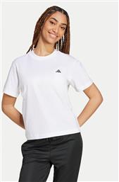 T-SHIRT ESSENTIALS SMALL LOGO JH3693 ΛΕΥΚΟ SLIM FIT ADIDAS από το MODIVO