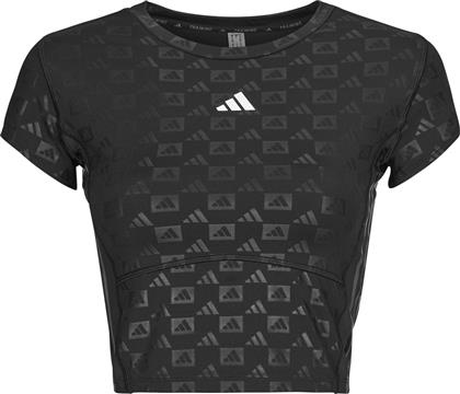 T-SHIRT ΜΕ ΚΟΝΤΑ ΜΑΝΙΚΙΑ HYPERGLAM TRAINING EMBOSS T-SHIRT ADIDAS