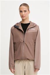 ΑΔΙΑΒΡΟΧΟ ΜΠΟΥΦΑΝ MULTI 2L RAIN JACKET ΧΡΩΜΑ: ΚΑΦΕ, JN0857 ADIDAS TERREX