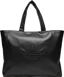 ΤΣΑΝΤΑ POLYURETHANE OUTLINE TREFOIL SHOPPER BAG IY4058 ΜΑΥΡΟ ADIDAS