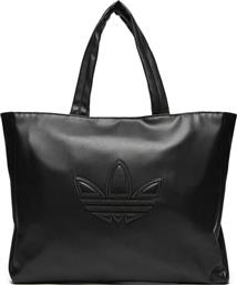 ΤΣΑΝΤΑ POLYURETHANE OUTLINE TREFOIL SHOPPER BAG IY4058 ΜΑΥΡΟ ADIDAS